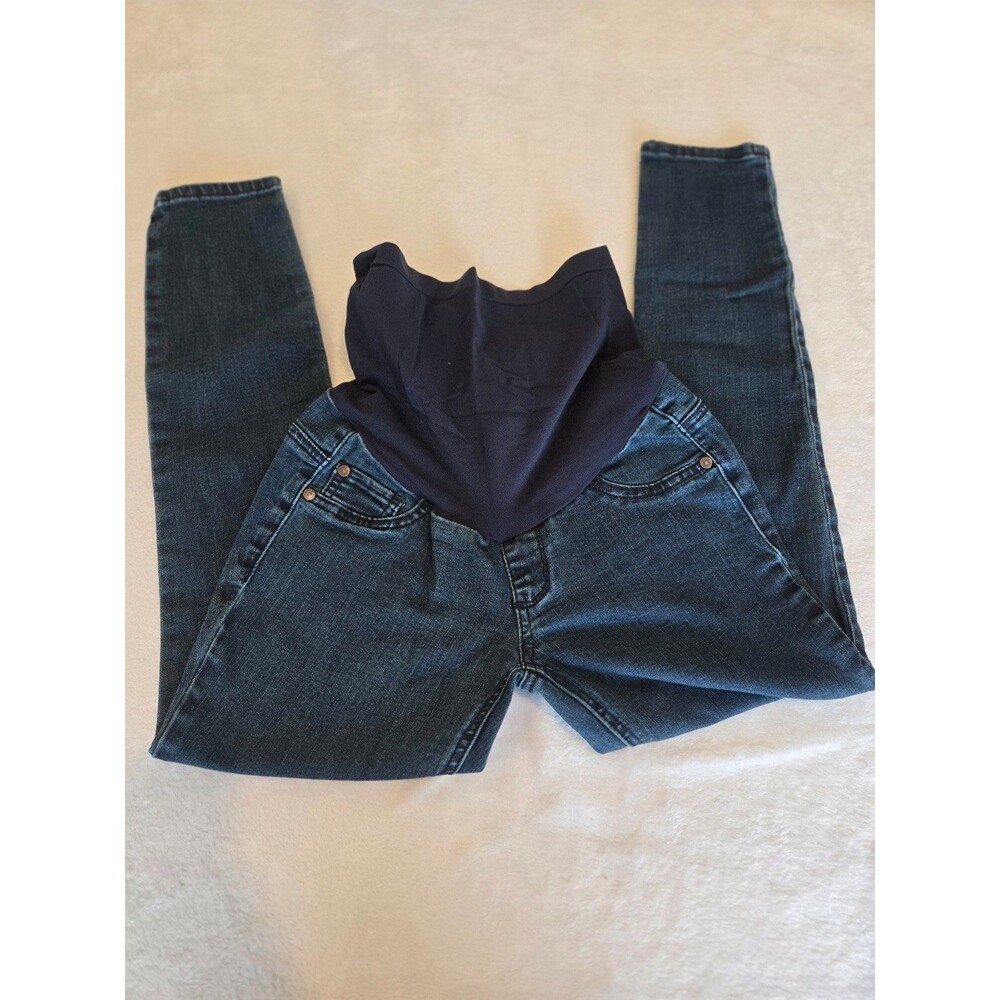 Indigo Blue Maternity Jeans blue belly panel size XSP